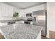 Modern kitchen with stainless steel appliances and island at 3457 22Nd S Ave, St Petersburg, FL 33711