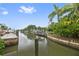 Scenic view of the canal with private dock access at 4915 W Melrose N Ave, Tampa, FL 33629