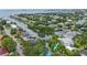 Aerial view of waterfront property with canal access at 4915 W Melrose N Ave, Tampa, FL 33629