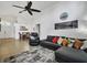 Relaxing living room with a sectional sofa and view of dining area at 1122 Vinetree Dr, Brandon, FL 33510