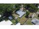 House and backyard with shed, aerial view at 1404 E Frances Ave, Plant City, FL 33563