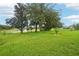 Spacious backyard with pond view and lush grass at 289 Dandelion Ct, Spring Hill, FL 34606