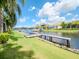 Enjoy waterfront living with this private dock on the canal at 717 Manns Harbor Dr, Apollo Beach, FL 33572
