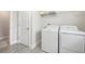 Clean laundry room with washer and dryer, and extra storage at 2848 Gridiron Isle, New Port Richey, FL 34655