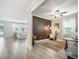 Open concept home office with a view into the living area at 2848 Gridiron Isle, New Port Richey, FL 34655