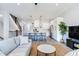 Open floor plan with modern kitchen and living room at 160 174Th Terrace E Dr # A, Redington Shores, FL 33708