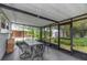 Relaxing screened porch with outdoor dining furniture at 4407 W Bay Villa Ave, Tampa, FL 33611