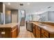 Modern kitchen boasts a large island and stainless steel appliances at 20270 Merry Oak Ave, Tampa, FL 33647