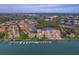 Gorgeous aerial showcases the waterfront living with access to water, boat slips, and lake views at 43 Bayview S Ct # A, St Petersburg, FL 33711