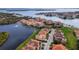 A bird's eye view of the waterfront neighborhood situated on the water and near a lake at 43 Bayview S Ct # A, St Petersburg, FL 33711