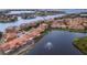 Stunning aerial view of the waterfront homes with boat access and situated on a lake at 43 Bayview S Ct # A, St Petersburg, FL 33711