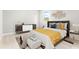 Bedroom with a king-size bed and stylish decor at 23176 Pachino Way, Lutz, FL 33549