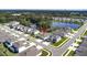Aerial view showing home's location in a quiet neighborhood at 23176 Pachino Way, Lutz, FL 33549