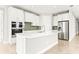 Modern kitchen with white cabinets and quartz countertops at 23176 Pachino Way, Lutz, FL 33549