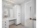 Bright vanity area with built-in storage and mirror at 1 Beach Se Dr # 1208, St Petersburg, FL 33701