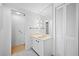 Bathroom with vanity, toilet, and shower at 1 Beach Se Dr # 1208, St Petersburg, FL 33701