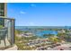 Balcony with breathtaking views of the marina and city skyline at 1 Beach Se Dr # 1208, St Petersburg, FL 33701