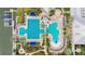 Community pool with lap lanes and a leisure area at 108 Aberdeen Pond Dr, Apollo Beach, FL 33572