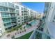 Aerial view of the community, showing the pool and surrounding buildings at 912 Channelside Dr # 2607, Tampa, FL 33602