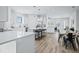 Open concept kitchen with island and dining area at 2316 S 46Th St, Tampa, FL 33619