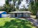 Charming single story home with gray siding and well-manicured lawn at 1709 E Sitka St, Tampa, FL 33604