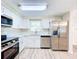 Modern kitchen with white cabinets and stainless steel appliances at 1709 E Sitka St, Tampa, FL 33604