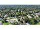 Aerial view showcasing a residential neighborhood at 1709 E Sitka St, Tampa, FL 33604