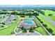 Community pool with lounge chairs and a clubhouse at 19065 Malinche Loop, Spring Hill, FL 34610