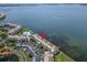 Aerial view of waterfront condo building and parking at 5153 Isla Key S Blvd # 412, St Petersburg, FL 33715