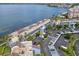Aerial view of waterfront condo community with pool and parking at 5153 Isla Key S Blvd # 412, St Petersburg, FL 33715