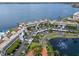 Aerial view of waterfront condo community with pool and parking at 5153 Isla Key S Blvd # 412, St Petersburg, FL 33715