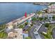 Aerial view of waterfront condo community with pool and parking at 5153 Isla Key S Blvd # 412, St Petersburg, FL 33715