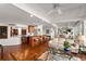 Open concept living room and kitchen with hardwood floors at 5153 Isla Key S Blvd # 412, St Petersburg, FL 33715