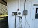 Electrical panel and meter on the outside of the house at 17025 Dalberg Dr, Spring Hill, FL 34610