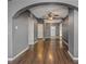Large living room with hardwood floors and ceiling fan at 906 Jurgens St, Clearwater, FL 33755