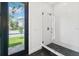 Modern bathroom featuring glass shower and outdoor view at 4625 W El Prado Blvd, Tampa, FL 33629