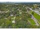 Aerial view showcasing the home's location in a quiet residential neighborhood at 1715 N Alexander Rd, Tampa, FL 33603