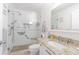 Updated bathroom with a walk-in shower and modern fixtures at 5501 80Th N St # 206, St Petersburg, FL 33709