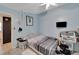 Small bedroom with double bed and TV at 11109 Sumner Rd, Wimauma, FL 33598