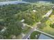 Aerial view of property showing home, road, and expansive natural surroundings at 12805 Flint Creek Rd, Thonotosassa, FL 33592