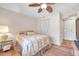 Bright bedroom with double bed and ample closet space at 1308 13Th Se Cir, Largo, FL 33771