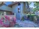 Side of house with walkway, landscaping, and AC unit at 5333 Cobblestone Ct, Wesley Chapel, FL 33543