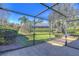 Spacious screened patio overlooking the backyard at 5333 Cobblestone Ct, Wesley Chapel, FL 33543