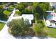 Aerial view of home, yard, and neighborhood at 9085 Dorsey St, Spring Hill, FL 34608