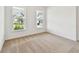 A bedroom featuring two windows and neutral carpeting at 13730 Evergreen Valley Dr, Riverview, FL 33578