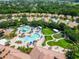 Aerial view of community pool and homes at 242 Shell Falls Dr, Apollo Beach, FL 33572