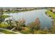Lakefront gazebo with wooden walkway at 242 Shell Falls Dr, Apollo Beach, FL 33572