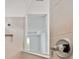 Modern shower with glass enclosure and neutral tile at 13728 Evergreen Valley Dr, Riverview, FL 33578