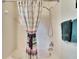 Bathroom with a bathtub and patterned shower curtain at 242 Shell Falls Dr, Apollo Beach, FL 33572
