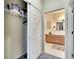 Bathroom with double vanity and a tiled floor at 242 Shell Falls Dr, Apollo Beach, FL 33572